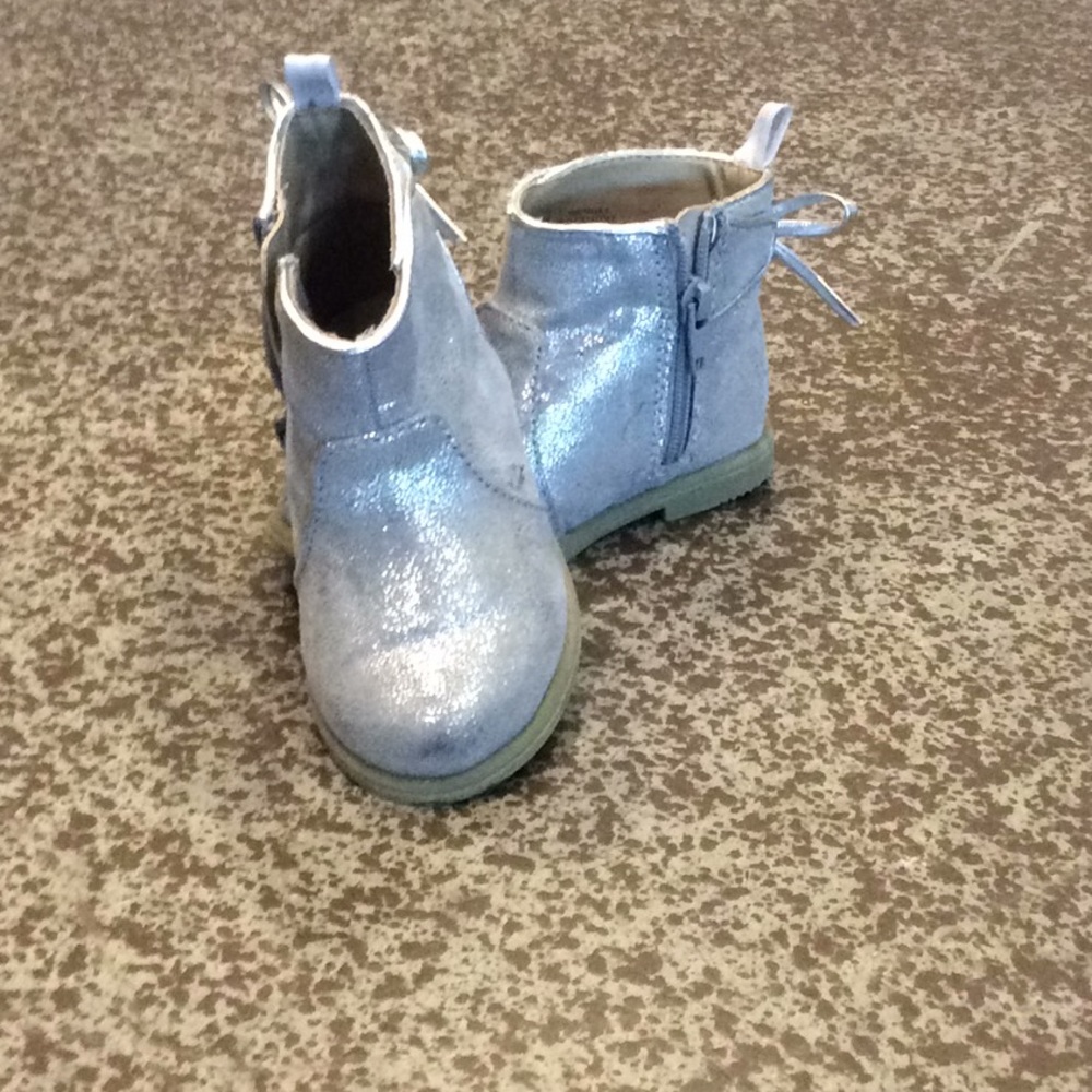 Gymboree Silver Sparkle Ankle Boots Sz 5